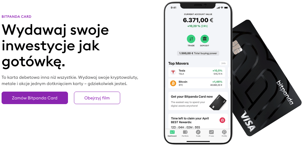 Bitpanda card jak zalozyc i jak wyglada i oplaty