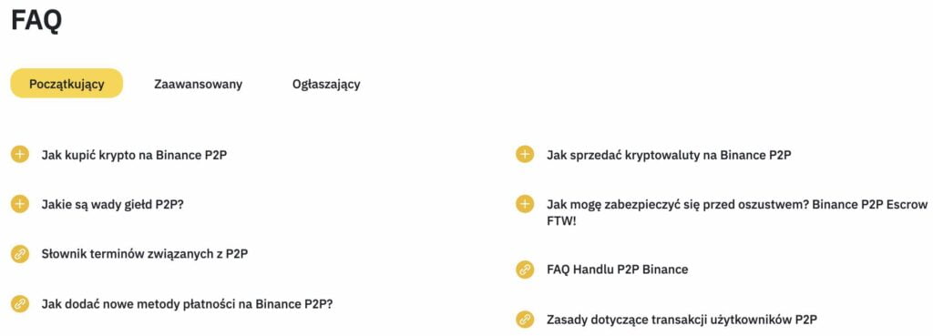 Binance p2p jak kupowac krypto lokalnie faq