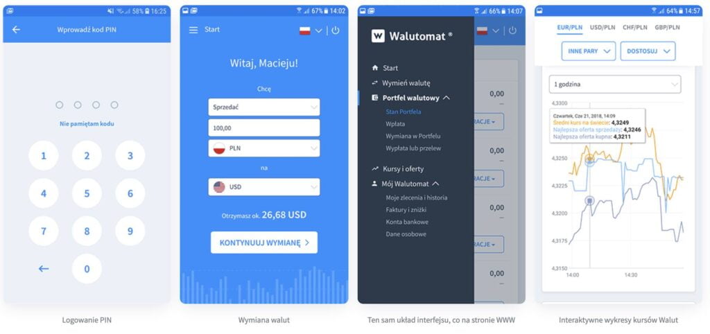 Walutomat aplikacja mobilna konto opinie