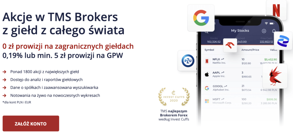 tms brokers akcje gieldowe