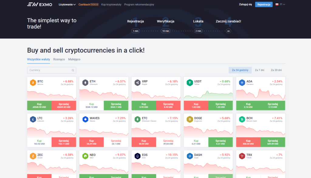 Gielda kryptowalut w Exmo jak kupic kryptowaluty