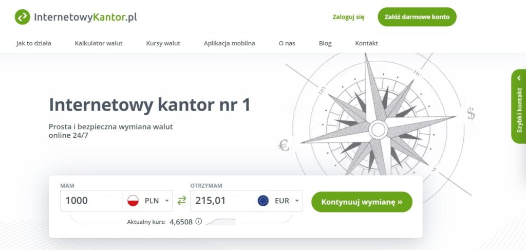 Internetowykantor kantor wymiany walut online