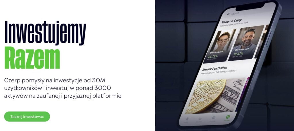 Etoro landing page oferta powitalna