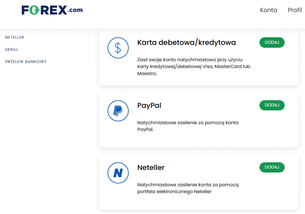 forex com wpłata